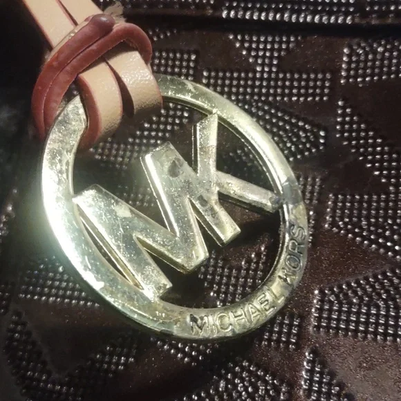 Michael Kors Brown Jet Setter Unique Tote Metallic Brown Bag - Picture 10 of 16